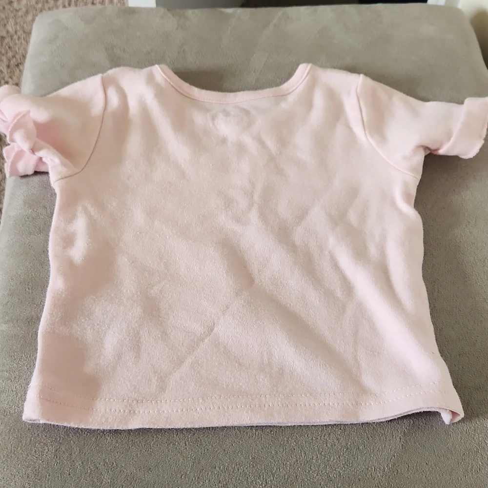Disney baby set of t shirt and shortall pink black 12 months baby girl